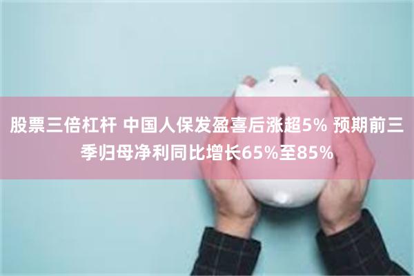 股票三倍杠杆 中国人保发盈喜后涨超5% 预期前三季归母净利同比增长65%至85%